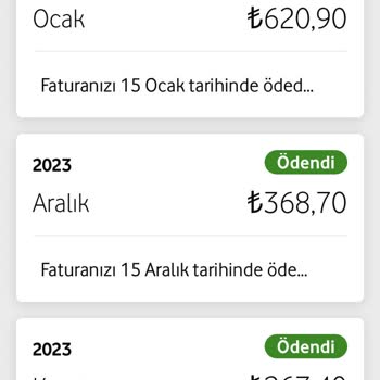 Vodafone Fatura Şaşkınlığı