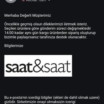 Saat & Saat Doğum Günü Hüsranı: Geç Teslimat