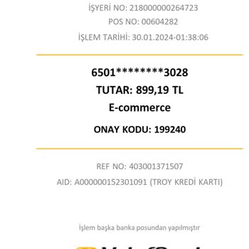 VakıfBank'ın Şikayeti Dikkate Alması İşlem İptal Edilmesini İstiyorum