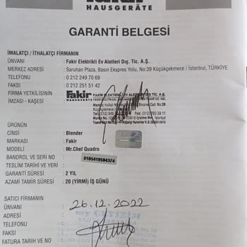 Fakir MR. Quadra Blender Seti