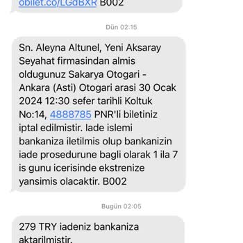 QNB Finansbank Obilet İadem Hâlâ Yatmadı