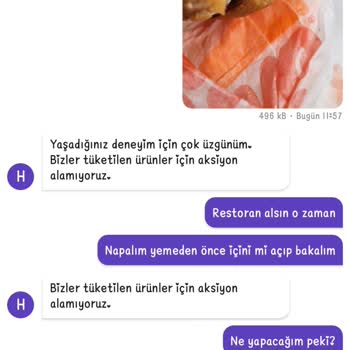 Burger King Ve Getir Çiğ Et Getirmesi