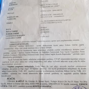 TEB Oğlumun Hastalığı Ve Haciz Mağduriyeti