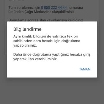 Sahibinden E Devlet Doğrulaması