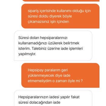 HepsiPay Siparişte Kullanılan Hepsiparanın Süresi Dolmuş