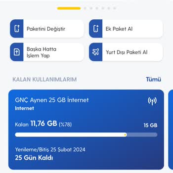 Turkcell 25 GB Paket Sürprizi!