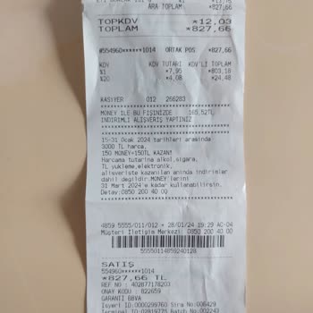 Migros ArenaPark AVM'den Benden Alınan Fazla Para İadesi Hakkında