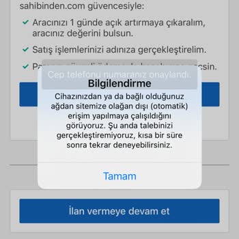 Sahibinden Sahininden.com Da Aldığım İlginç Hata