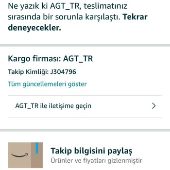 AGT Kurye (aynigunteslim.com) AGT Kargonun Ürünü Teslim Etmemesi