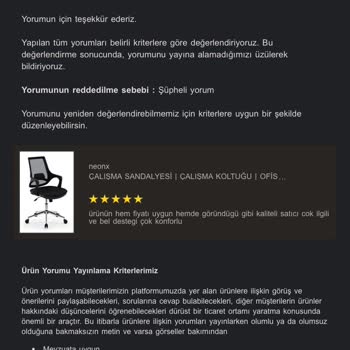Trendyol Ürün Yorumu Red Ediliyor Şüpheli Yorum Diye Şüpheli Yorum Değil