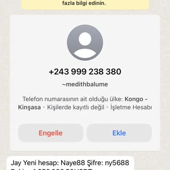 Tether Bilmediğim Hesaptan Gelen Mesaj