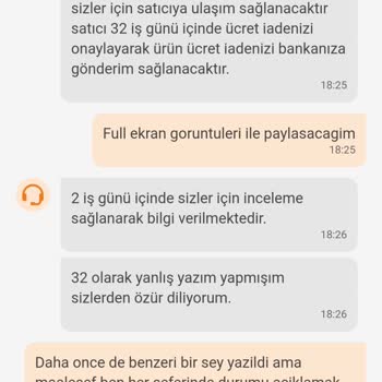 Trendyol İade Almıyor Ve Çelişkili Cevaplara Oyalıyor.