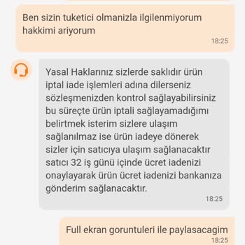 Trendyol İade Almıyor Ve Çelişkili Cevaplara Oyalıyor.