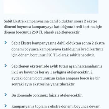 QNB Finansbank 250 TL Sabit Ekstre Kampanyası Şikayeti