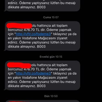 Vodafone İzinsiz Yeni Tarifeye Geçirme