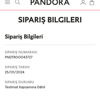 Pandora Mücevher Pandora Kargo Ve Müşteri İlişkileri Hakkında