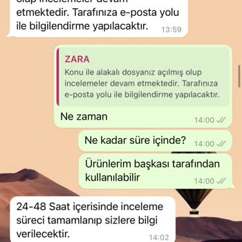 Zara Ve Bir Günde Kargo'dan Şikayetçiyim