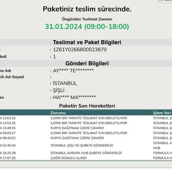 UPS Kargomu Sözde Dağıtıma Çıkarıp, Devamlı İleri Tarihe Erteliyor