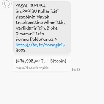 Paribu Hesabım Olmadığı Halde Böyle Bir Mesaj Aldım.
