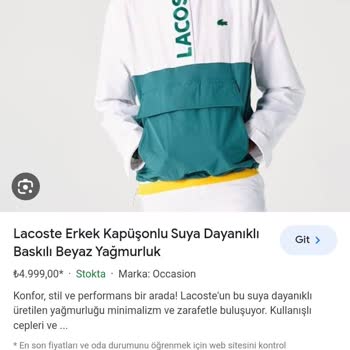 Occasion Boyası Akan Yağmurluk