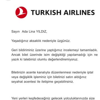 THY T. H. Y. Türk Hava Yollarının Mağduruyum