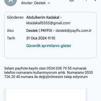 Payfix Müşteri Hizmeti 0