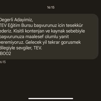 Türk Eğitim Vakfı Bursu Şikayet