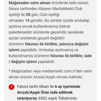 Media Markt Değişim Hakkı Sorunu