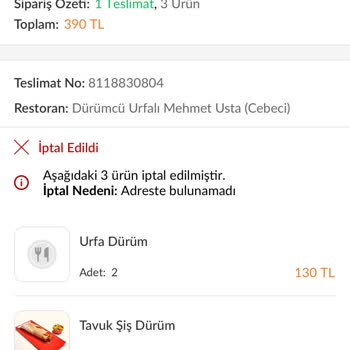 Trendyol Yemek Kuryesi Evde Yok Bahanesiyle Siparişimi İptal Etti!