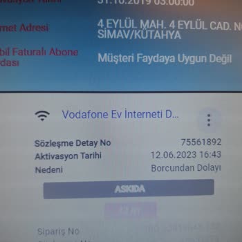Vodafone Net Ödenen Fatura, Açılmayan İnternet!
