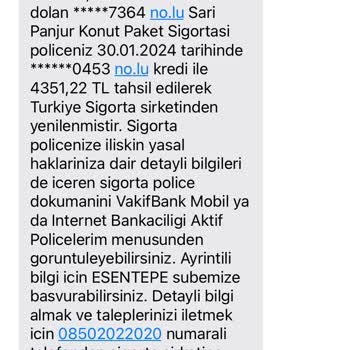 VakıfBank Sarı Panjur İzinsiz Kesilen Sigorta Poliçesi İptali