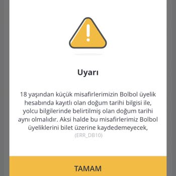 Pegasus Kimlik Bilgilerini Dolduramıyorum