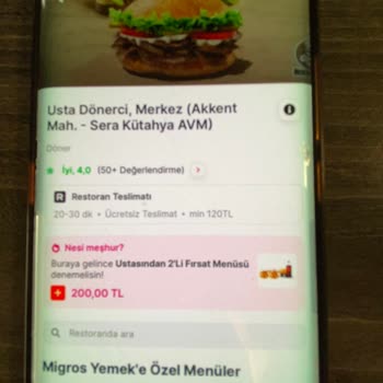 Usta Dönerci'den Geciken Sipariş Ve Migros Yemek Hayal Kırıklığı