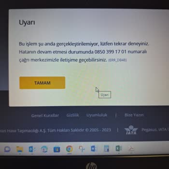 Pegasus Açık Bilet İle Yeni Biletleme Yapılamaması