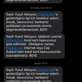 Enpara Müşterisi Olmak İstiyorum Olamıyorum
