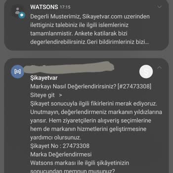 Watsons Değerlendirme İçin Israrla Arıyor