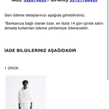 Zara İademi Sağlamıyor, Sürekli İade Ettiğini İfade Ediyor