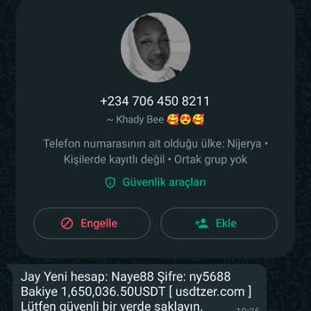 Usdtzer.com Jay Şüpheli Hesap