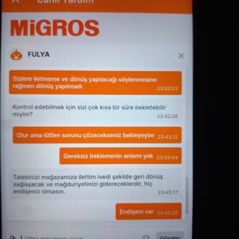 Migros Yanlış Ürün Gönderdi