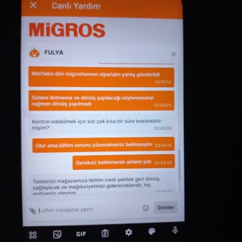 Migros Yanlış Ürün Gönderdi