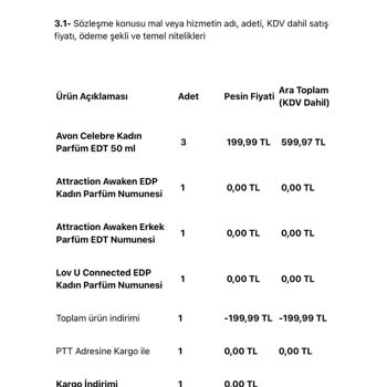 Avon Kozmetik Ücreti Alınıp Gönderilmeyen Ürün