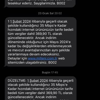 Millenicom Fahiş Fiyat Artışı