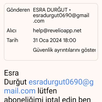 Revelio App Üyelik İptali