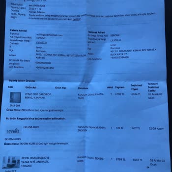 Vivense Şikayet Para İadesi Yapmadı