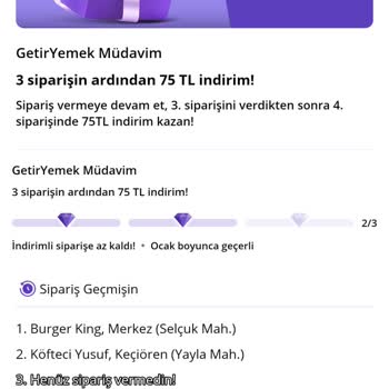 Getir Müdavim Hakkım Olmasına Rağmen Tanımlamadı Müşteri Mağdur Edildi