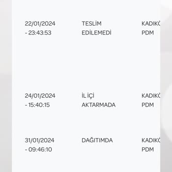 PTT Kargo 20 Gün Teslim Edilmeyen Kargo!