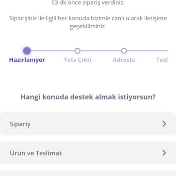 Getir Den Getirilmeyen Sipariş