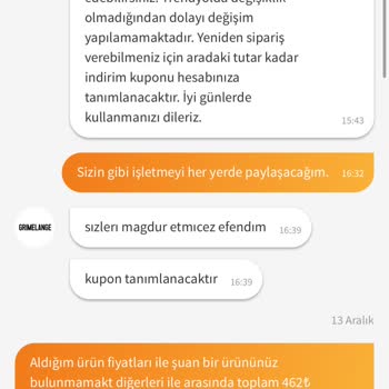 Grimelange Markası Şikayetim Hk