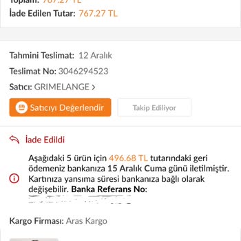 Grimelange Markası Şikayetim Hk