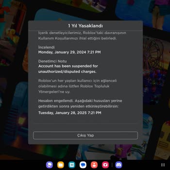 ROBLOX Bos Yere 1 Yıl Ban Yedim